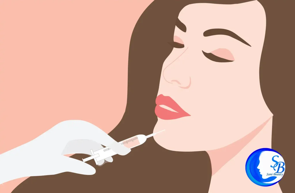 Jaw angulation with gel injection infographic